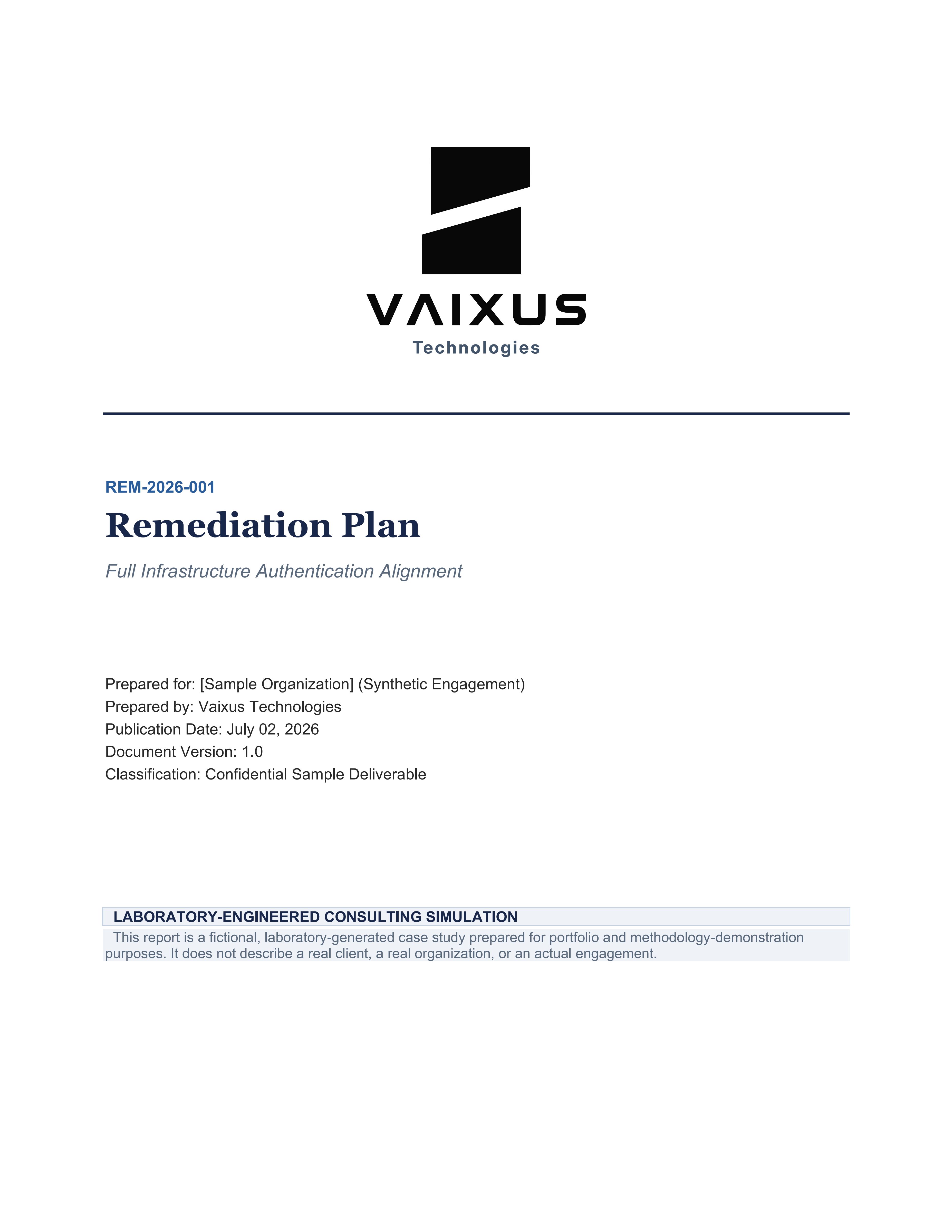 Remediation Plan Cover
